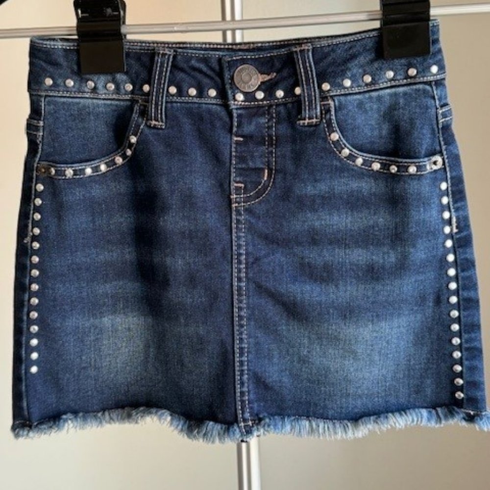 Girls Studded Denim Skirt - Size 7